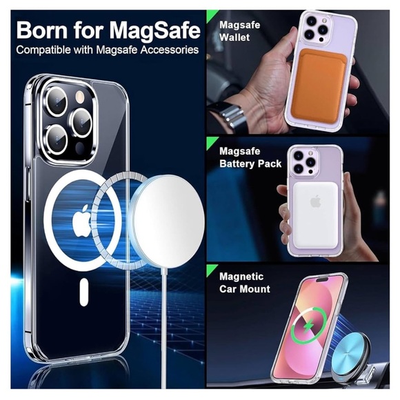 BossKiss Ultra Strong Magnetic for iPhone 15 Pro Case, Translucent NWT - Picture 3 of 5